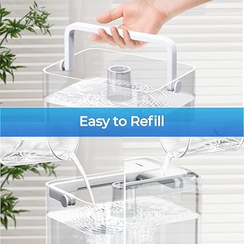 CHIVALZ 6L Top Fill Humidifier,50H Runtime,Aroma Diffuser,1 Pack | 26dB whisper quiet,built-in nightlight,dual mist outlets,balances indoor humidity,deal for nursery & plant care