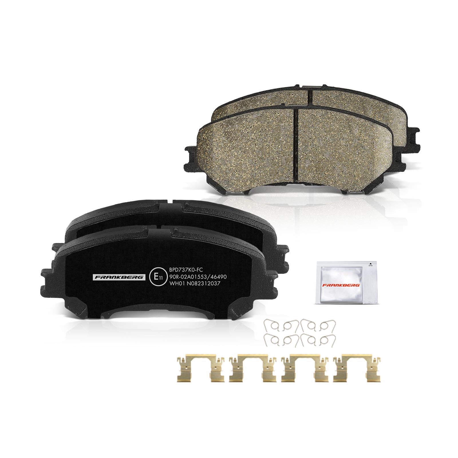 Frankberg 2 discos de freno + 4 pastillas de freno | 410604EA0A, 402064EA0A; Compatible con: SUV Qashqai II J11 J11