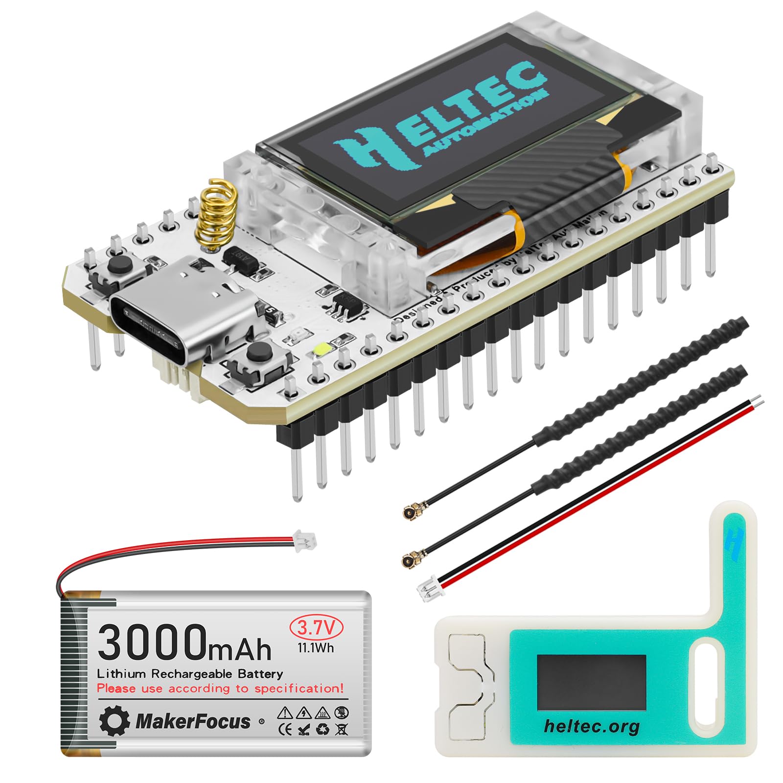 Scheda modulo ESP32 Lora V3 con batteria da 1100 mAh e custodia - con antenna 868 MHz e custodia SX1262 Lora V3 per Meshtastic AR duino LoRawan IOT Scheda modulo ESP32 Lora V3 con batteria da 1100 mAh e custodia - con antenna 868 MHz e custodia SX1262 Lora V3 per Meshtastic AR duino LoRawan IOT