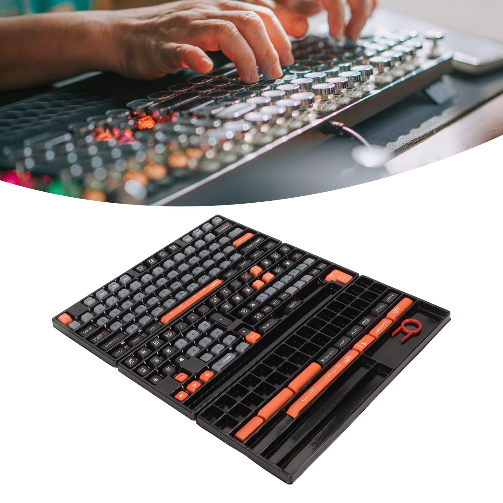 Acouto 154 Klawisze Nasadki na Klawisze z PBT wysokość XDA Pięciostronne Termosublimacyjne Nasadki na Klawiatury Mechanicznej dla 61 87 98 104 108 Klawiszy na z Zezwoleniem na z PBT 154 na z