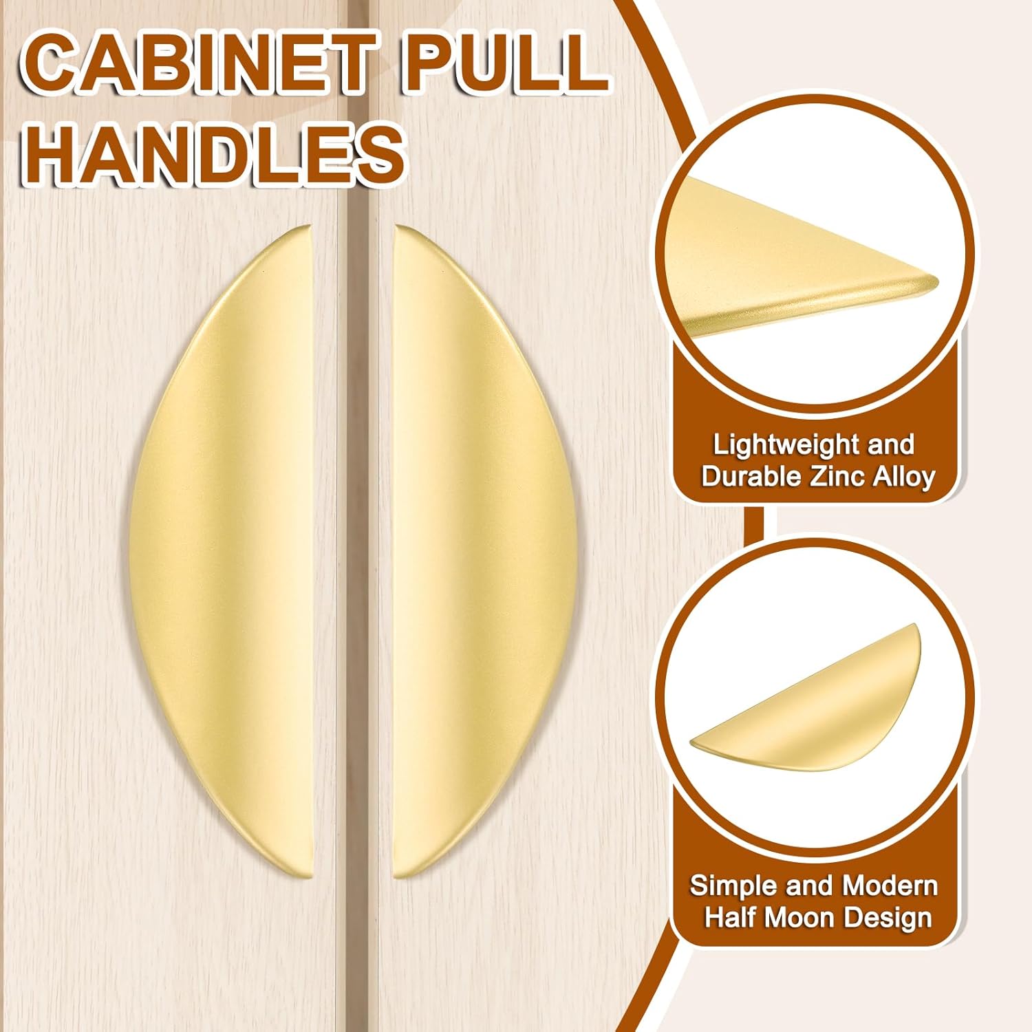 KNOKLOCK 6個パック 7.5インチ (192mm) キッチンキャビネットハンドル つや消しゴールドキャビネット取っ手 キッチ Amerdeco  つや消しゴールドキャビネットプル 10個パック 7インチ穴センターキッチンキャビネットハードウェア、バスルーム引き BUKOBYHE 10個パック  10 ... uxcell ハーフムーンキャビネットプル 1.25インチ穴センター引き出しプル 亜鉛合金つや消しキャビネットプルハンドル キッチン