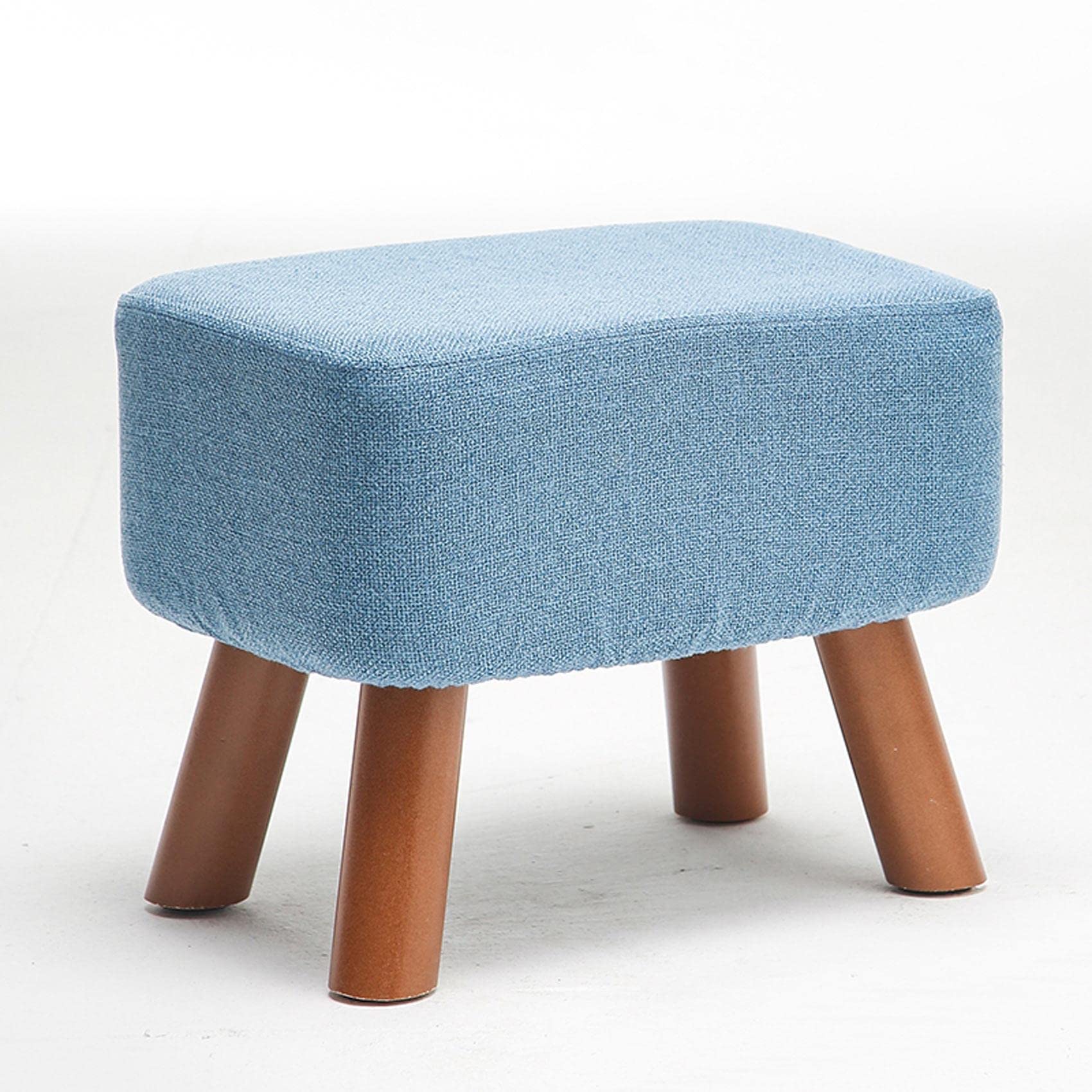 Tabouret de repos pour soulager les jambes | Petit repose-pieds bleu en lin