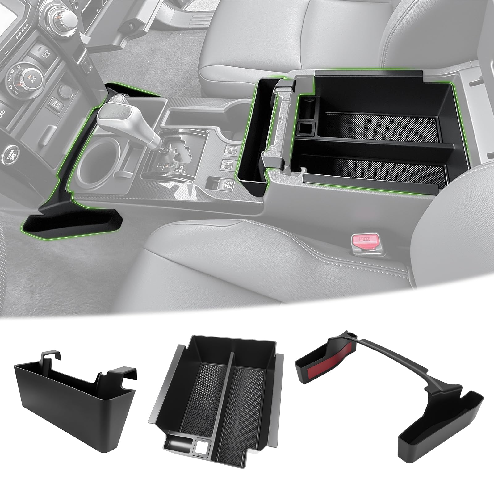 Photo 1 of Qyebbk 3PCS Center Console Organizer for 2010-2024 Toyota 4Runner