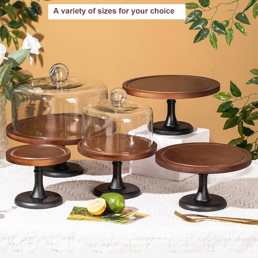 Amazon｜15cm with Lid,Dxcaicc ドーム蓋付きケーキスタンド、カバー