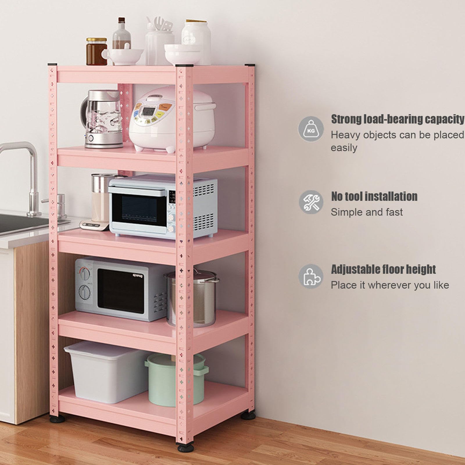 Amazon.com: YEDECOR 3-Tier Utility Shelves Metal Storage Shelves