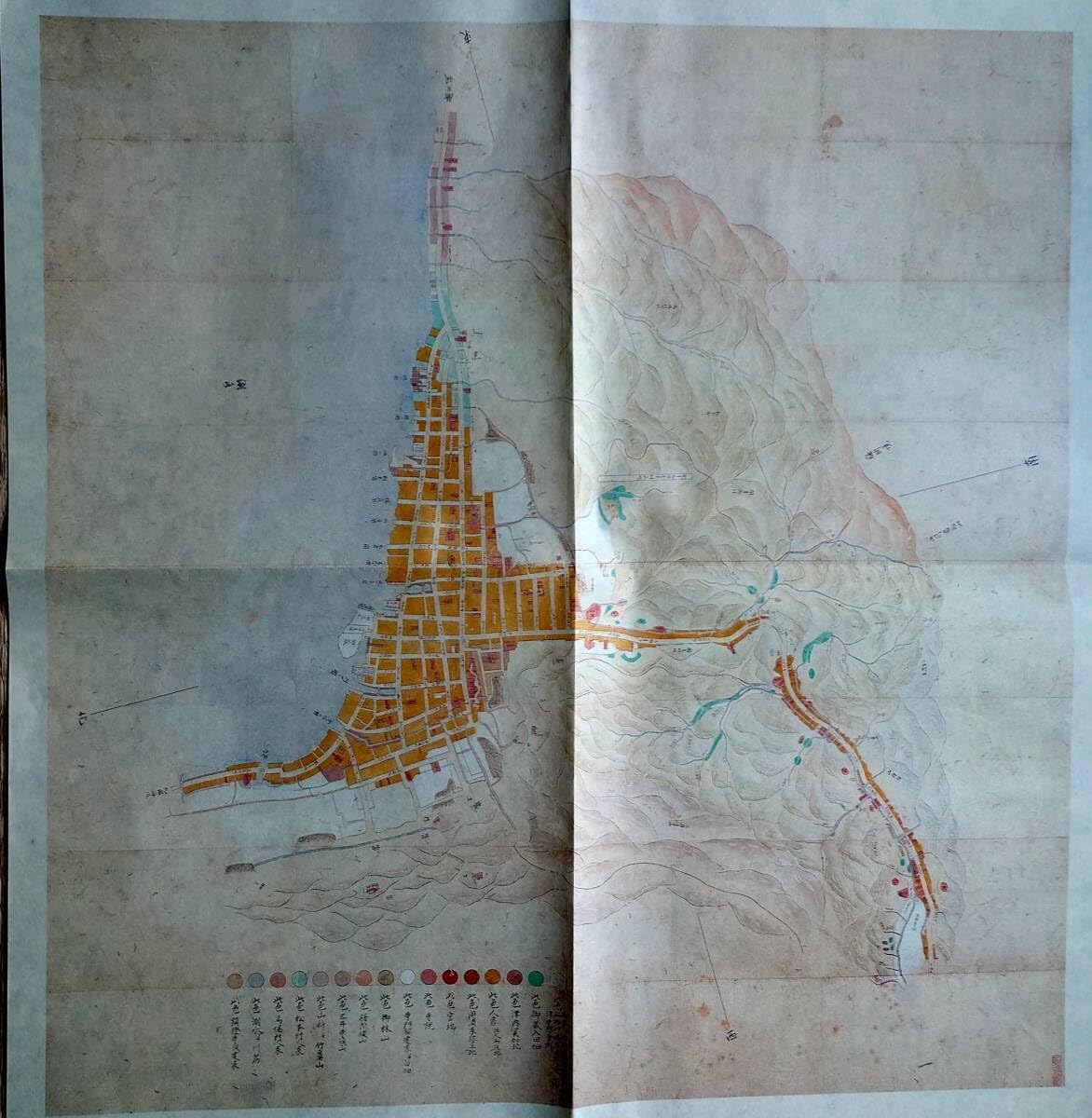 Amazon.co.jp: f24070513〇複製 日本城下町絵図集 大津町古図 昭和礼文