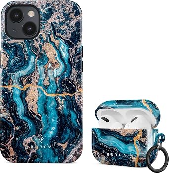 BURGA Case Compatible with Airpods PRO and Phone Case Compatible with iPhone 15 - Scratch-Resistant Shockproof Cover - Bundle