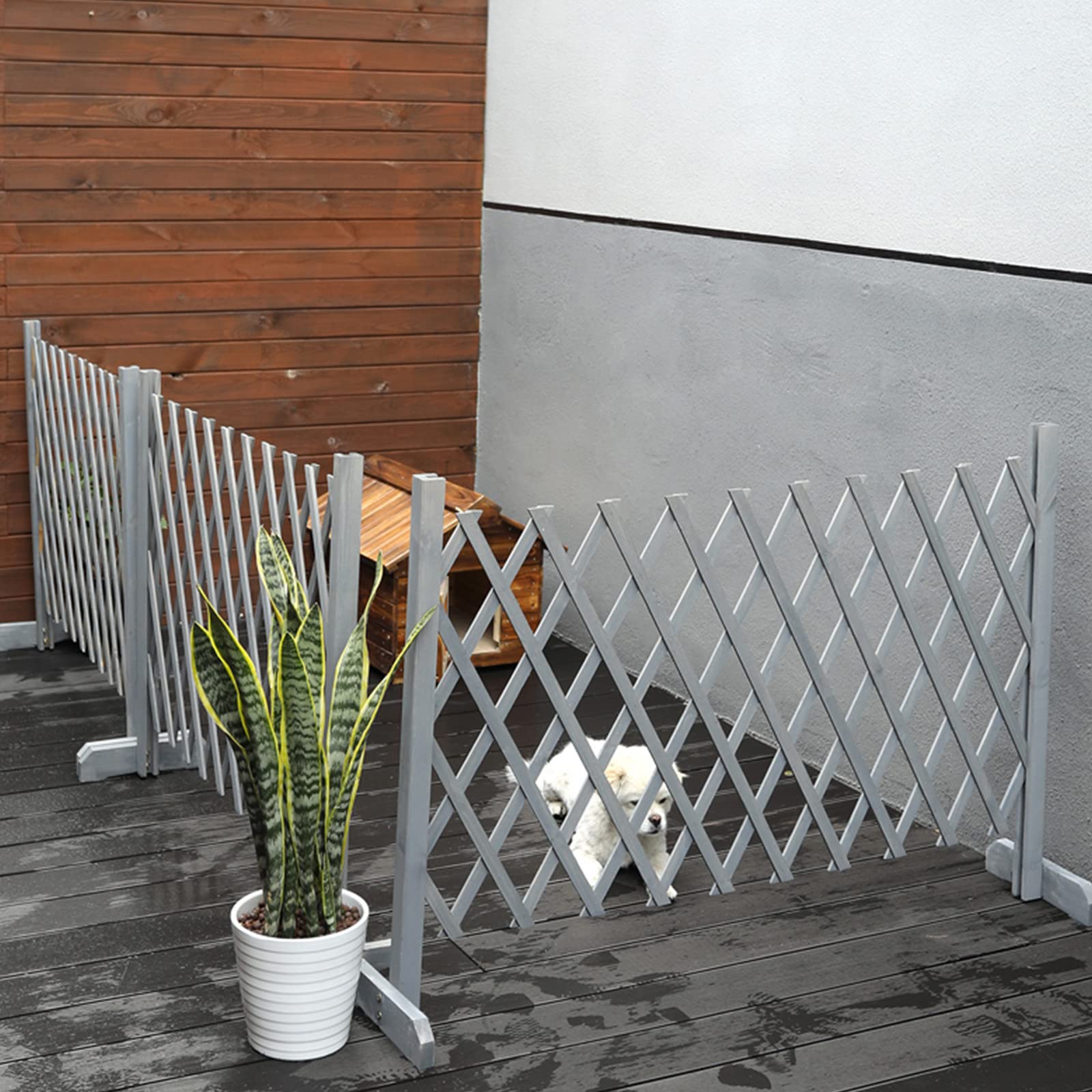 Grandi barriere espandibili in legno, staccionate rimovibili di alta qualità per giardini, patii e recinzioni per animali, splendida barriera decorativa in legno