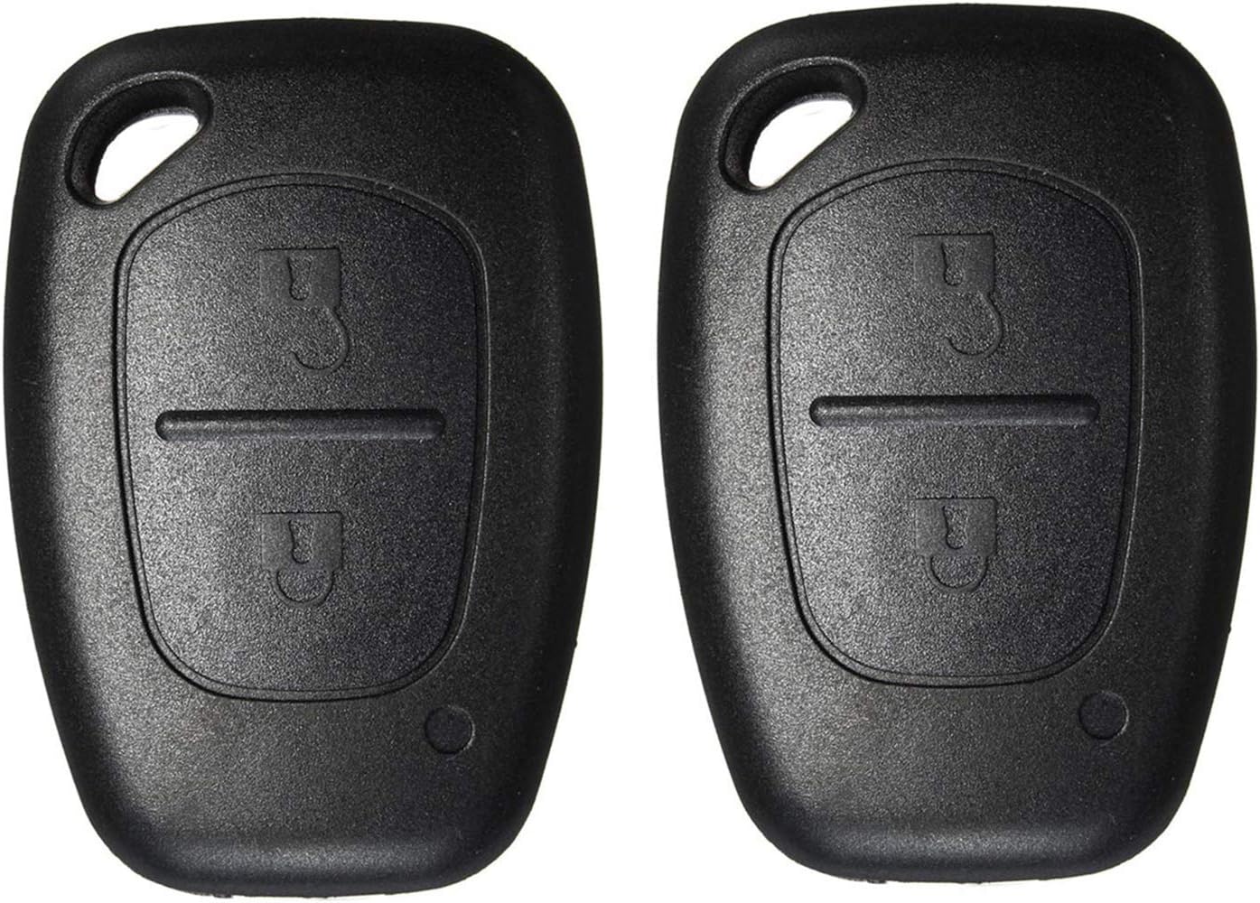 Heart Horse 2 Buttons Keyless Remote Key Case Shell Fob Compatible with Vauxhall Opel Movano Vivaro Renault Traffic Kangoo Nissan Primastar (No Blade) (2 pcs without blade)