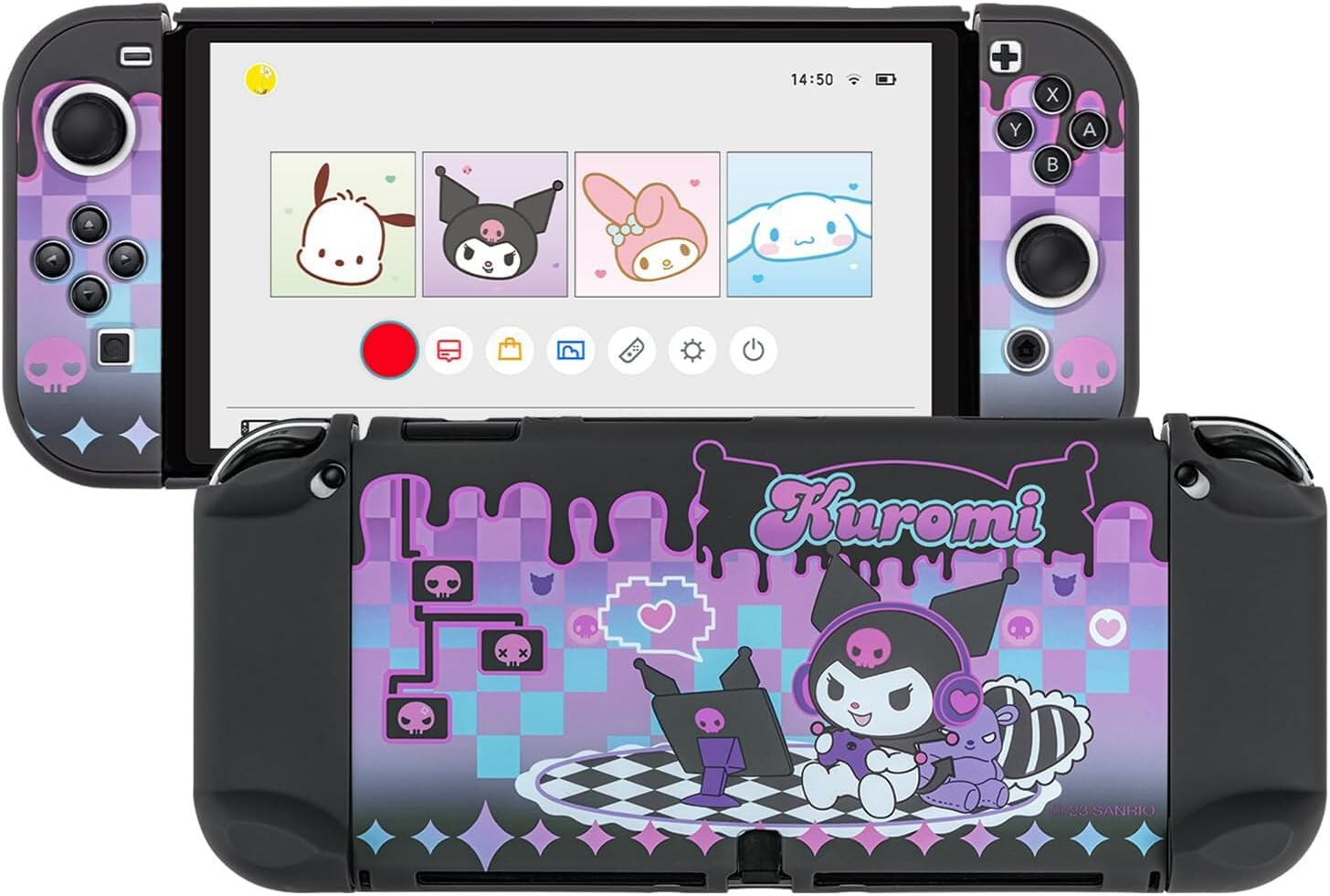 Kuitmor Protective Case for Switch OLED, Hard PC Cover Case and Anti-Scratch Shell Compatible with Switch OLED Console