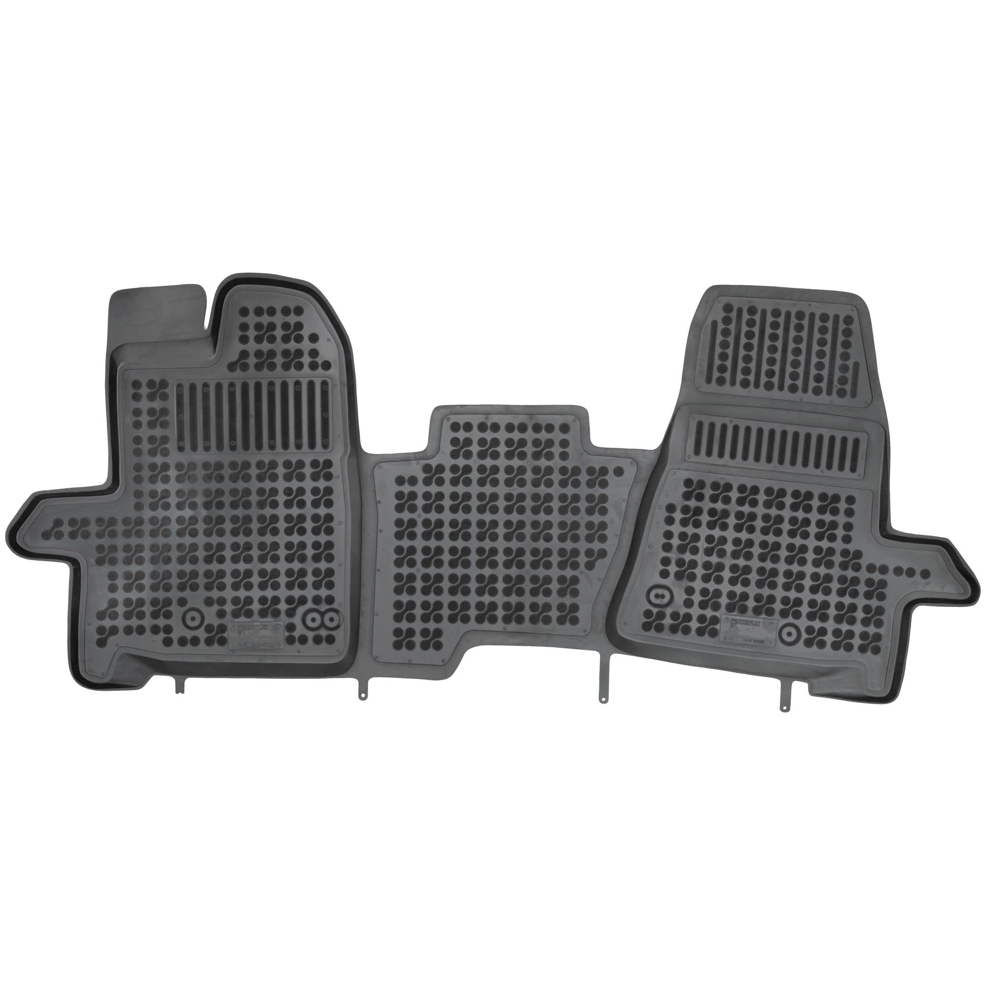 M MOTOS Alfombrillas de goma para Ford Transit Custom I 2012-2023 Mejora la comodidad de tus viajes con la alfombrilla antideslizante para coche - alfombrillas para coche para todo tipo de clima, prot