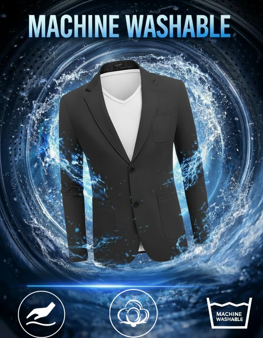 COOFANDY Giacca da uomo Smart Wash Blazer Regular Fit Cotone Sport Cappotto Casual Giacca