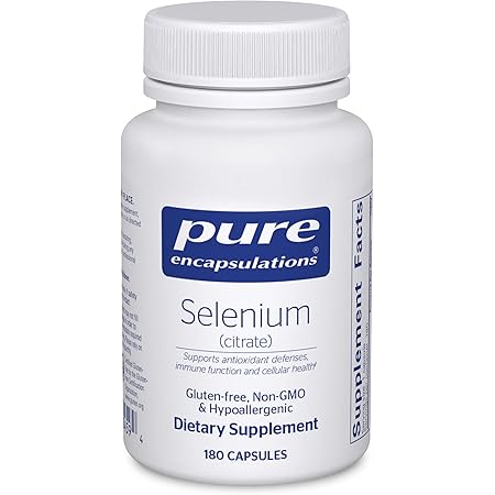 Pure Encapsulations Selenium (Citrate) | Hypoallergenic Antioxidant Supplement for Immune System Support | 180 Capsules