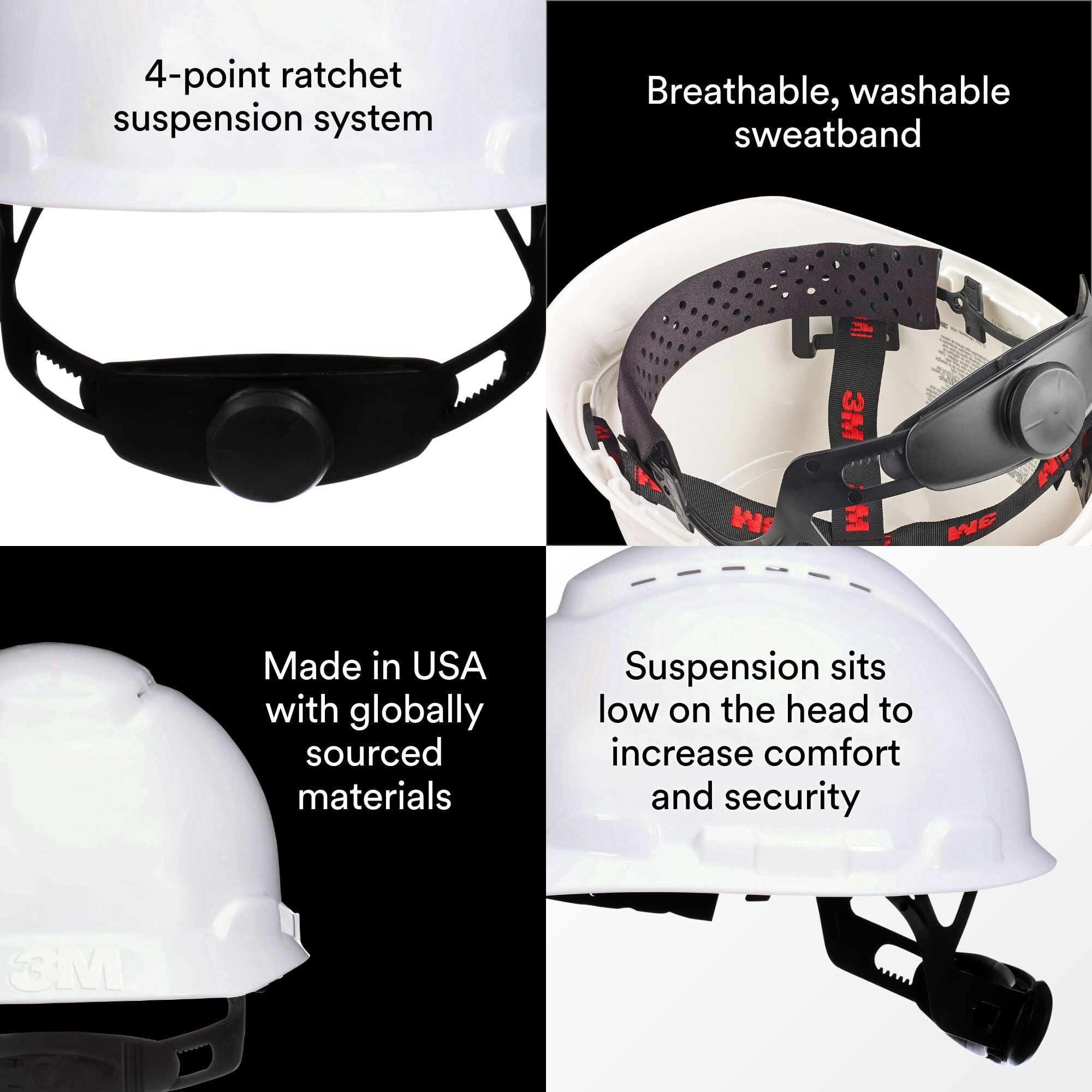 3M SecureFit - Casco rigido ventilato, con regolazione a cricchetto