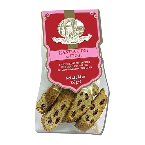 CHIOSTRO Cantuccini Fig Biscotti - Galletas italianas Biscotti - Galletas gourmet y aperitivos - Galletas tradicionales Biscotti - Galletas