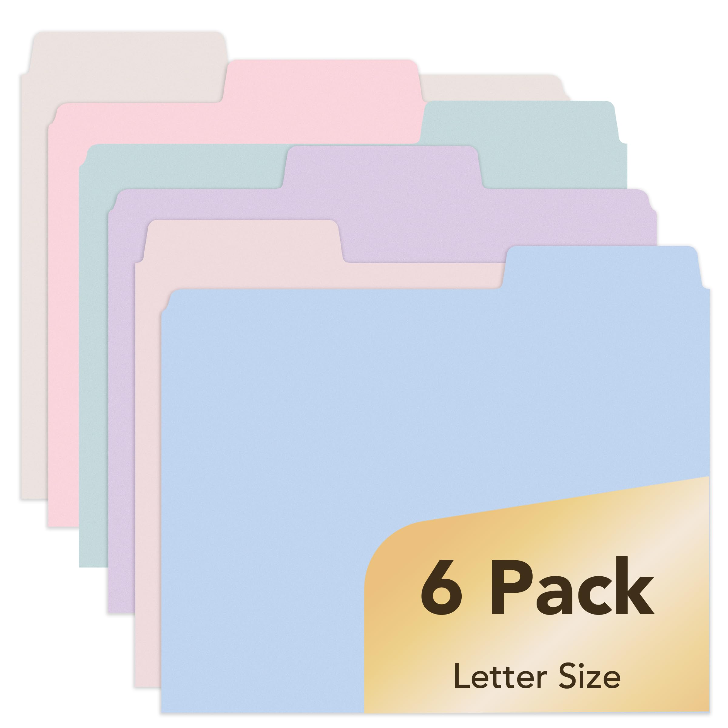 Amazon.com : Mr. Pen- Pastel File Folders, 1/3 Cut Tab, 6 Pack