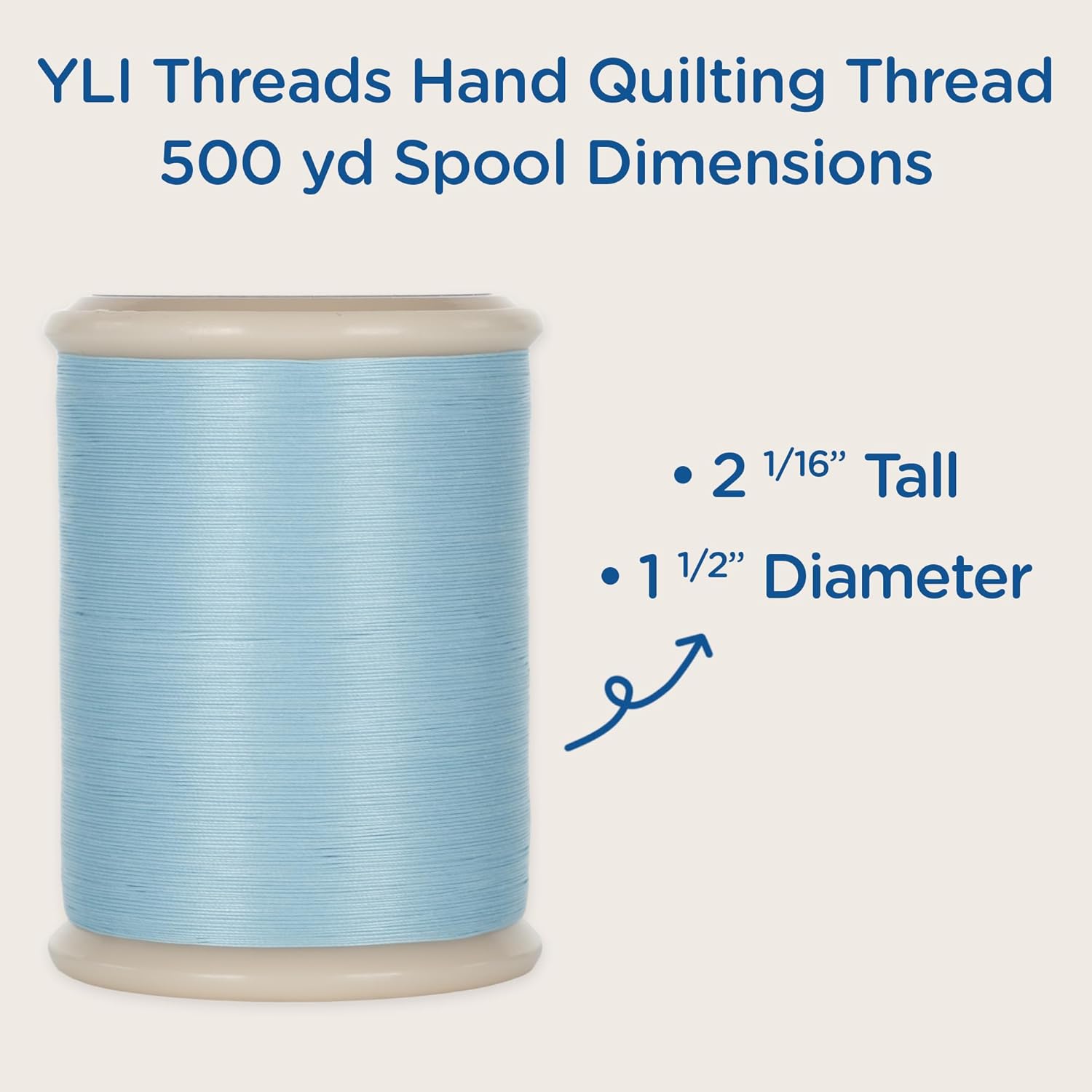 YLI Hand Quilting Thread - 100% Egyptian Cotton, Glazed, Strong & Tangle-Free, 500 yd. Spool - Light Neutral Set