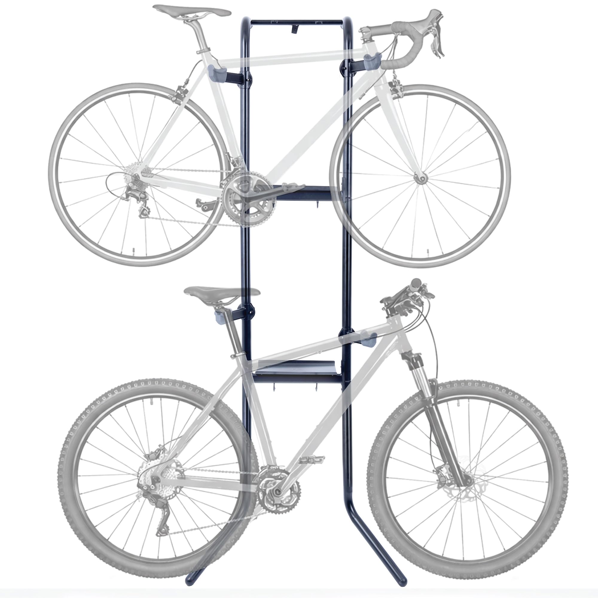 Delta Cycle DeltaGravity Connect 2 Bike Storage Rack - Gravity Fully Adjustable Bike Storage Garage For Road, MTB, and Hybrid Bicycles - Vertical Bike Rack Holds Up To 200 lbs