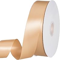 Vista 58 de Cinta amarilla de maíz, cinta de satén de poliéster de doble cara de color sólido, 1 1/2 pulgadas de ancho, 100 yardas de largo, perfecta