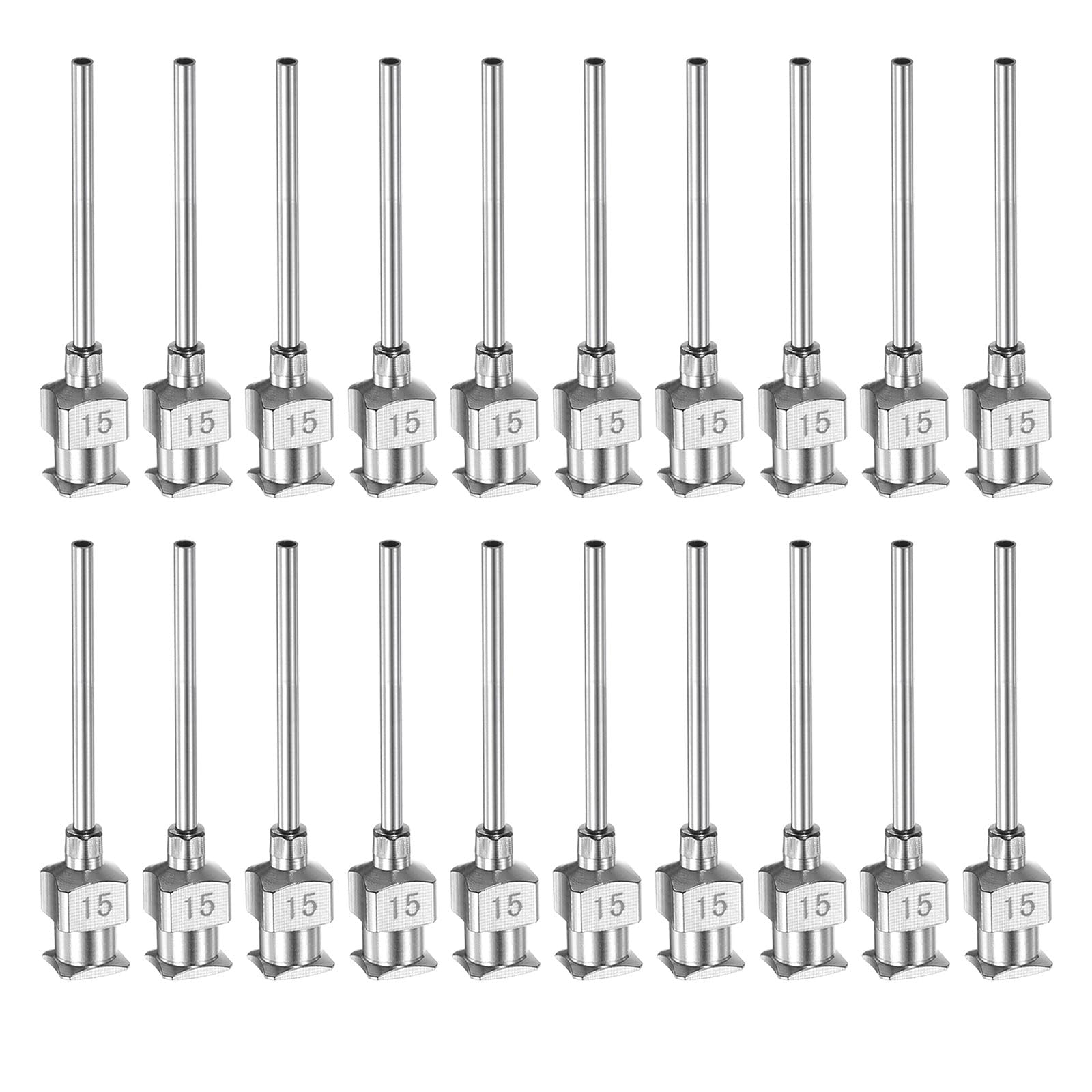 HARFINGTON 20pcs 18Gauge Stainless Steel Dispensing Needles, 1" All Metal Glue Needle Tube Blunt Tips Luer Lock for Thick Liquids, Ink, Glue, Lab Use — Amazon image 12