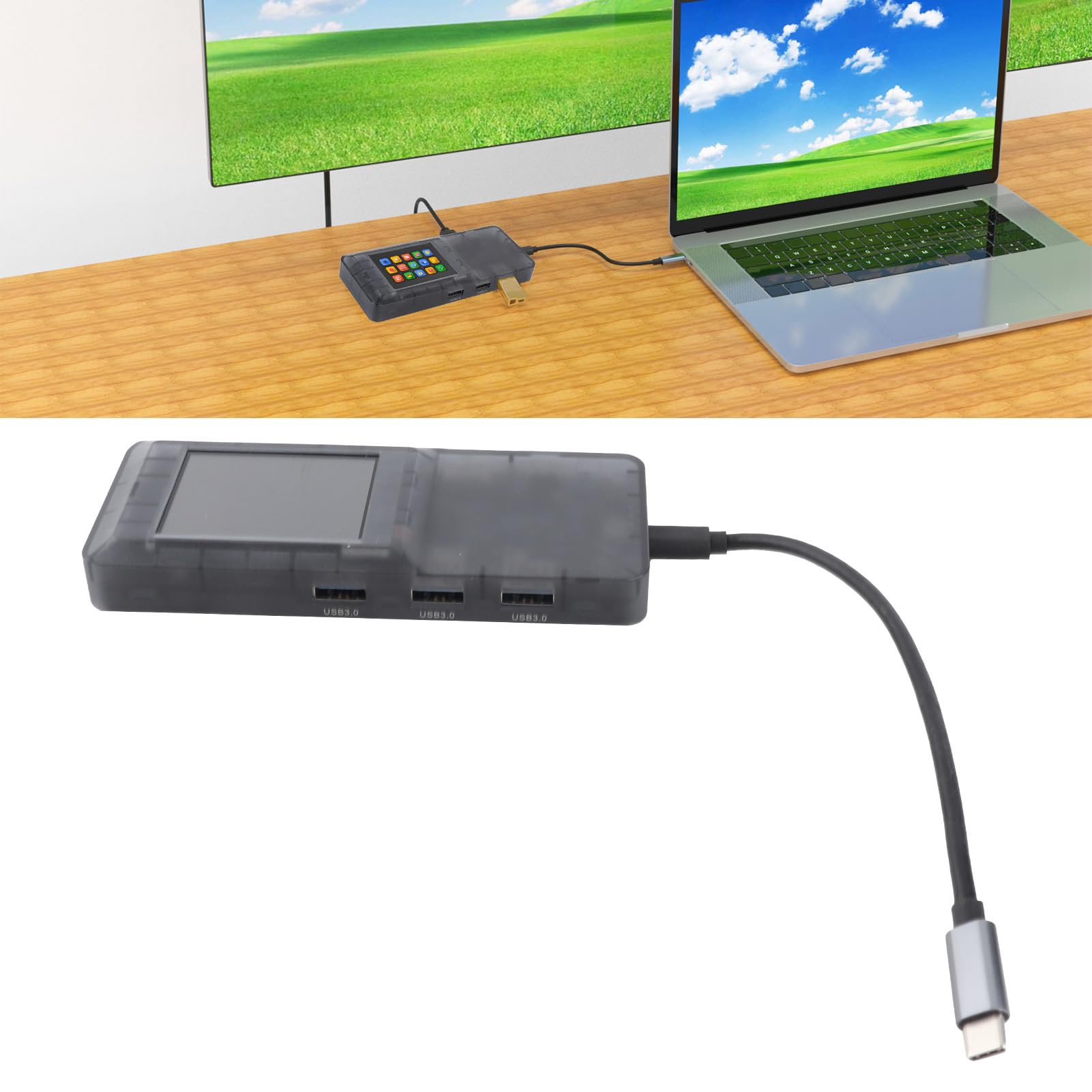 Fabater Docking Station Hub USB C 8 in 1 con Uscita UHD 4K Hub USB Tipo C per Pro Docking Station per Laptop