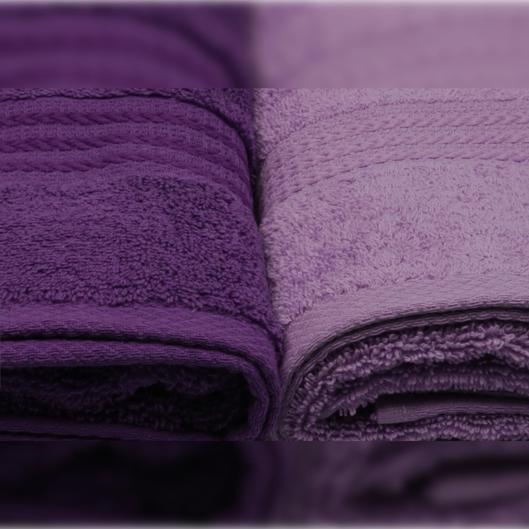 WELL HOME MOBILIARIO & DECORACIÓN Hand Towel Set (4-Piece) Light Purple, Purple, Purple, Dark Purple, Purple, Lightweight - Image 3