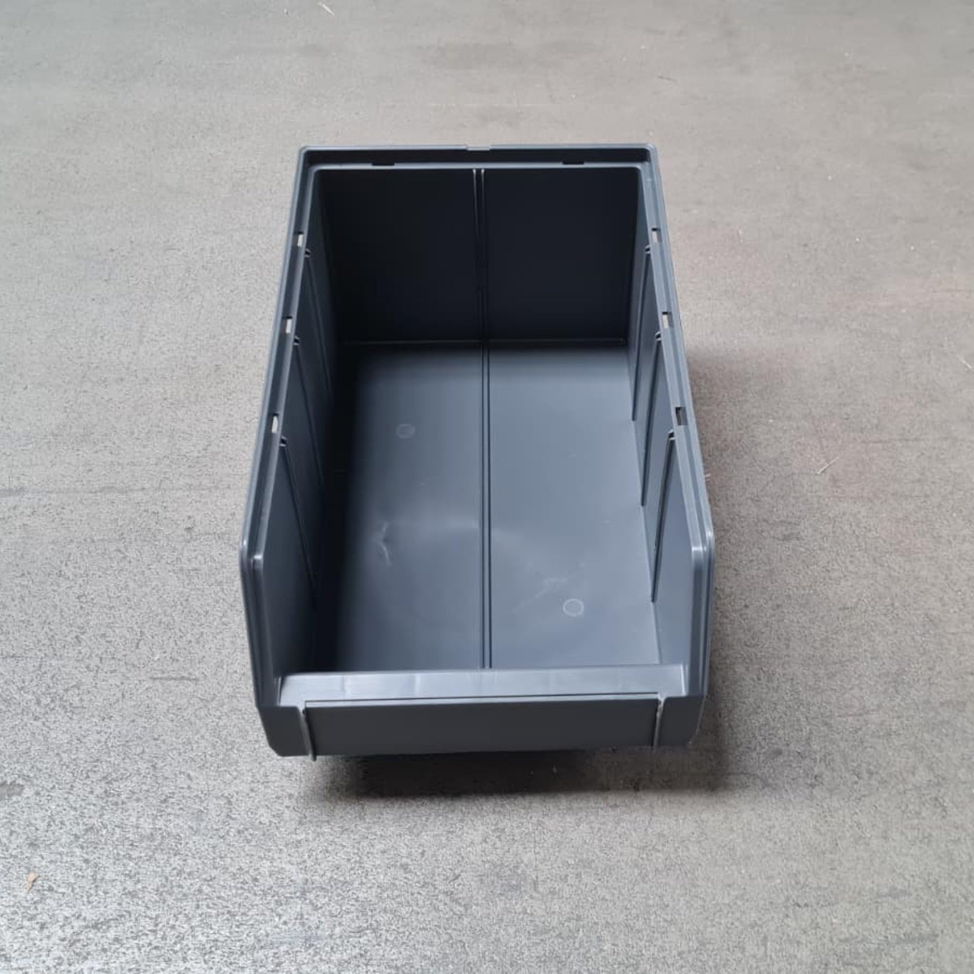 15 Stapelboxen Größe 4 Anthrazit – Robuste Lagerboxen 335×209×152mm für Werkstatt, Schrauben & Kleinteile – Sichtlagerkästen stapelbar