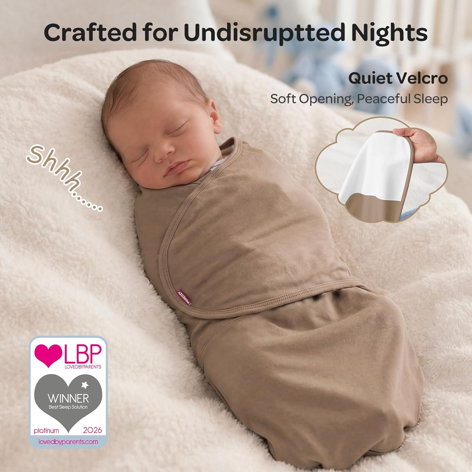 Momcozy Swaddles for Newborns, Quiet Fastener Swaddle Suitable for Infant 0-3 Months, New-Parent-Friendly Sleep Sack, Reduce Startle Reflex, Newborn Boys Girls Registry Essentials, 2-Pack, Harmony