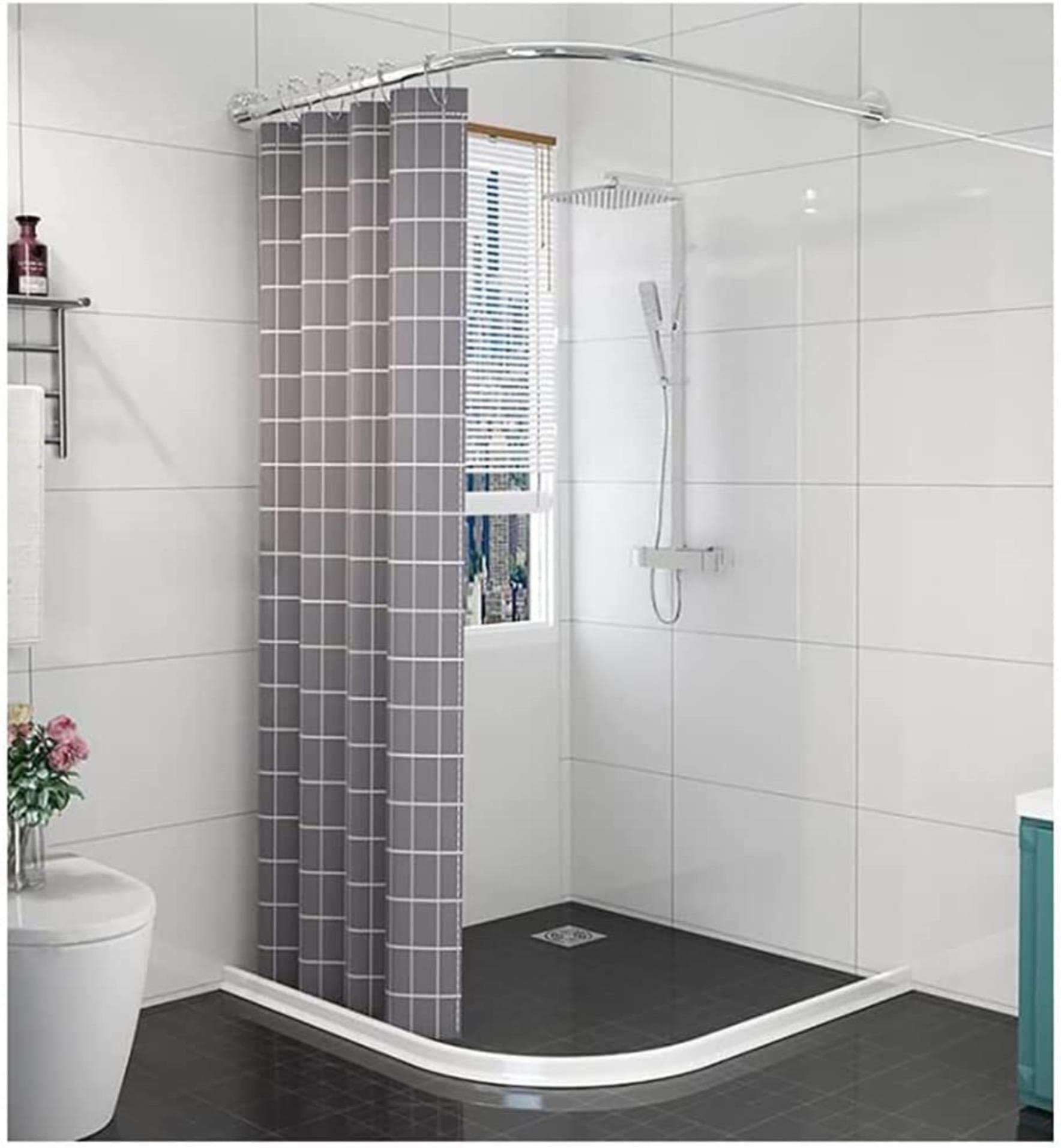 Striscia di Tenuta per Piatto Doccia Striscia di ritenzione dell'Acqua per Bagno, Diga per soglia Doccia, Guarnizione per Pavimento del Bagno della Stanza, Strisce Pieghevoli in Silicone per bloccare