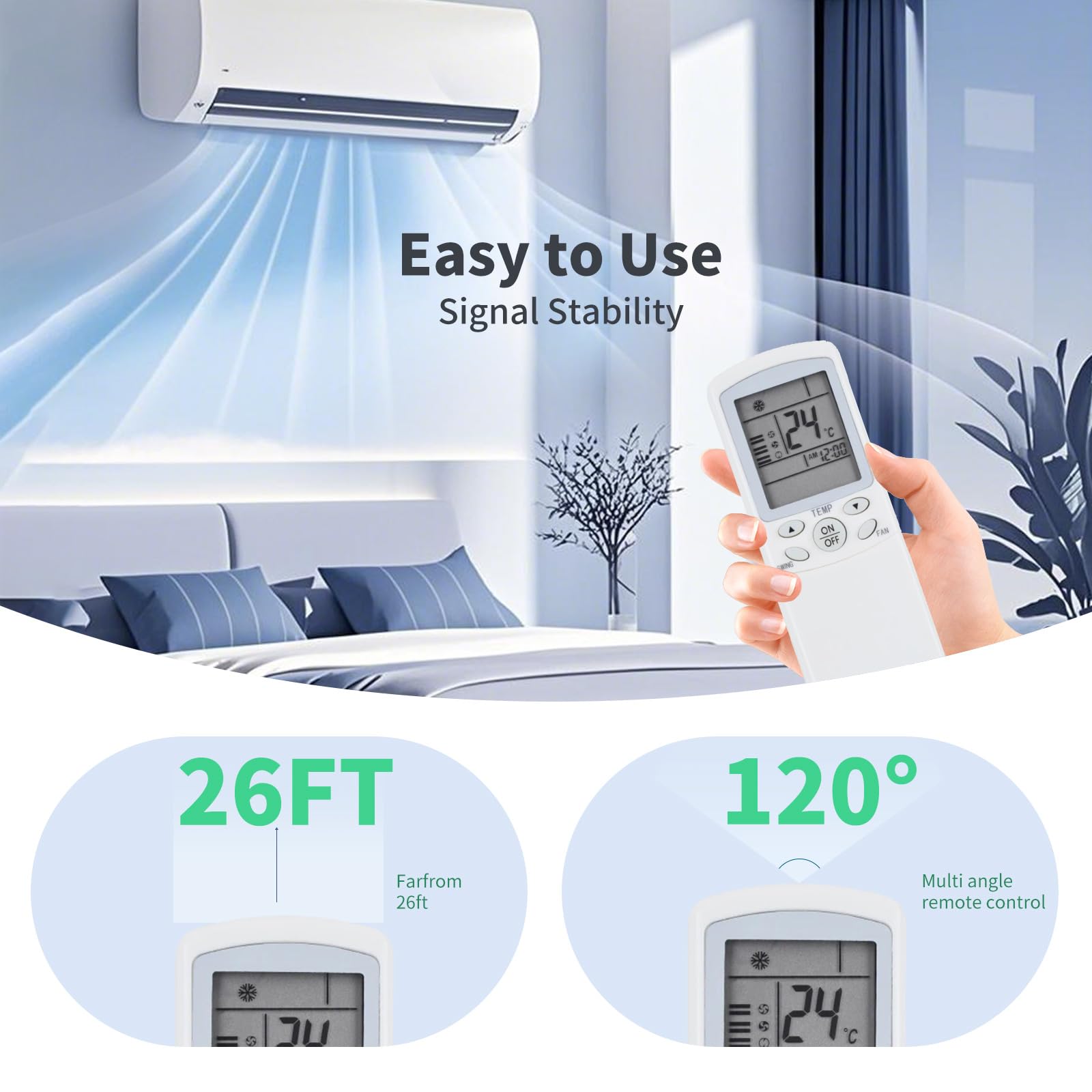 Telecomando for Haier Condizionatore D'aria YL-H03 Universale YR-H03 YR-H07 YR-H08 YR-H10 AC Fernbedienung