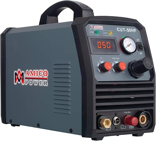 Miniatura 2 de Amico CUT-50HF, cortador de plasma de arco piloto sin contacto de 50 amperios, Pro. Voltaje ancho de 95 ~ 260 V, máquina de corte limpio de 3/5