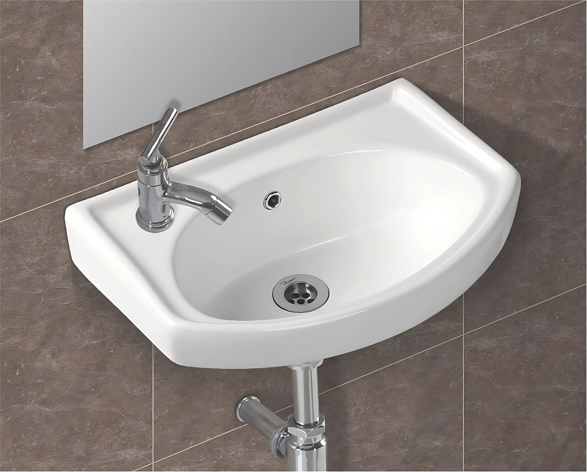 Syon CLASSIC Premiun Ceramic Wall Hung Wash Basin (18 inch x 12 inch) (B0CH6QZTYG) Amazon Price History, Amazon Price Tracker
