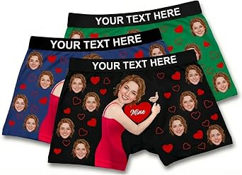 Custom Boxers With Face On Them, Underwear With Face For Boyfriend Husband Valentine