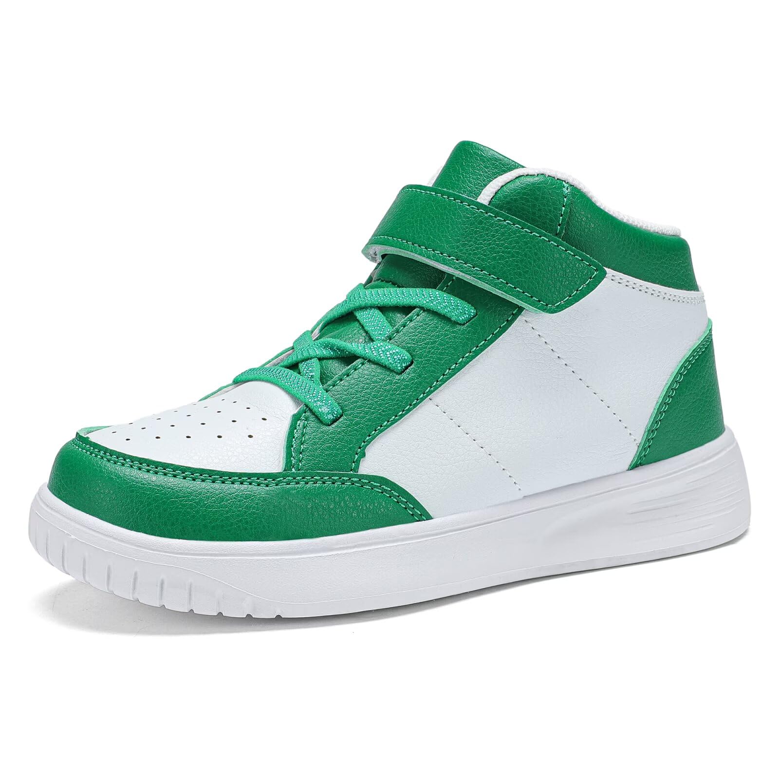 Yadurdu Kids Sneakers Boys Running Shoes Girls High Top Casual Lightweight Classic Adjustable Strap Shoes