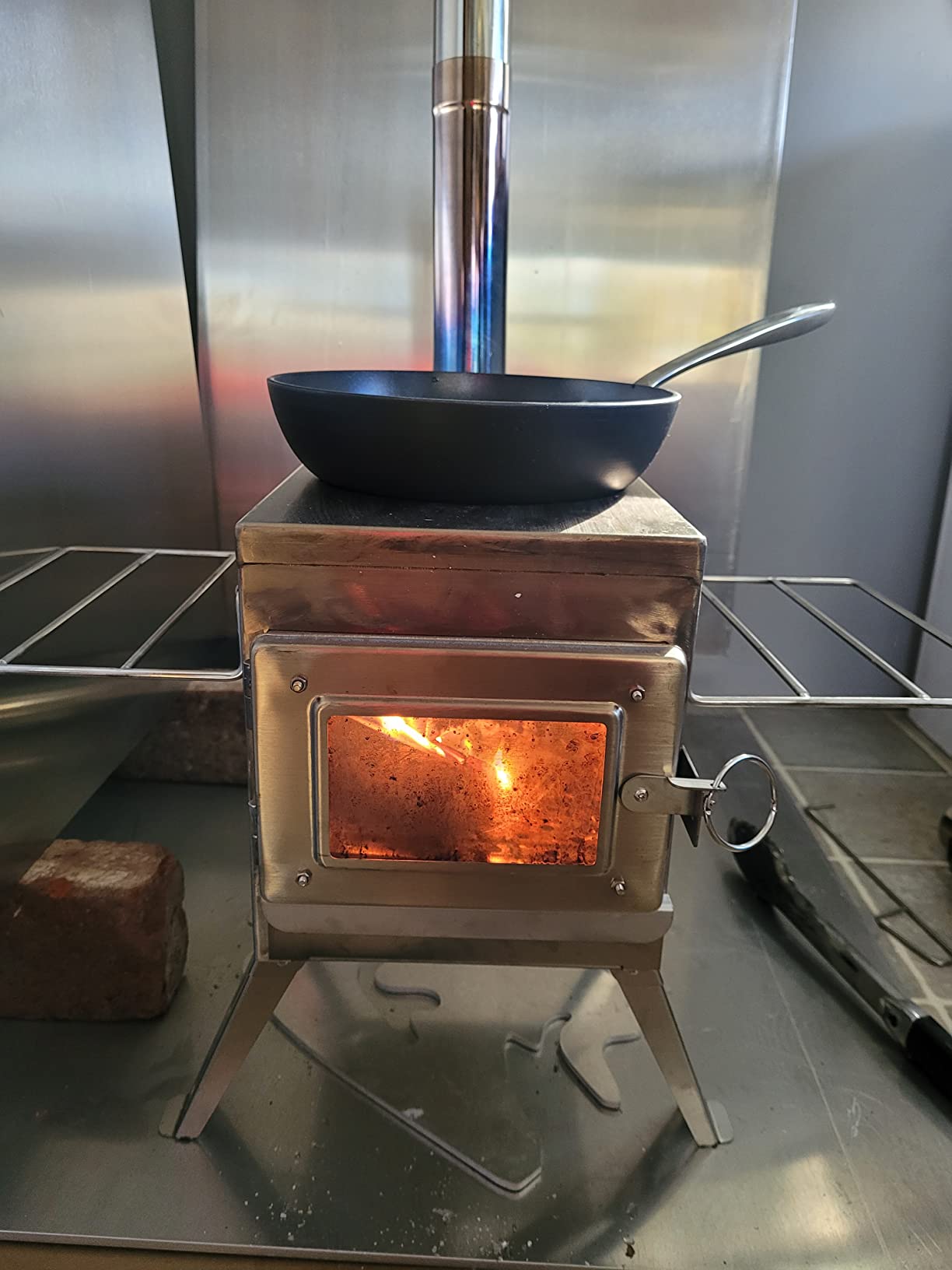 20/mo Finance Fltom Camping Wood Stove, Portable Hot Tent Stove with