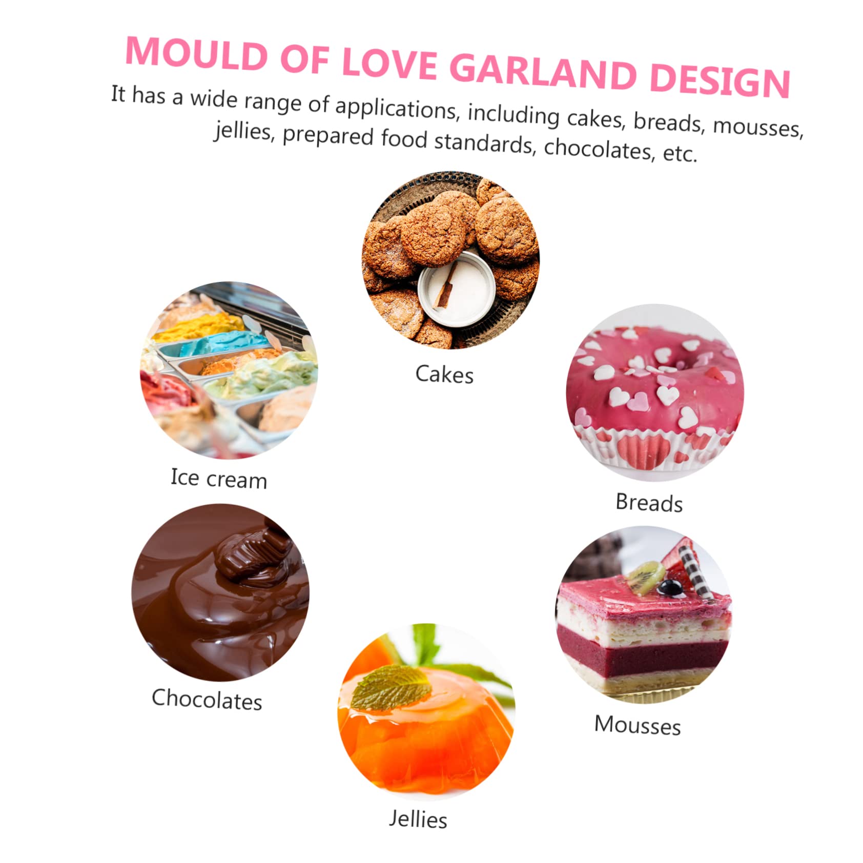 Artibetter Lot De 2 Moules À Gâteaux En Silicone En Forme De Cœur Pour Fondant Chocolat Décoration De Gâteaux Moules À Gâteaux En Forme D'Ange Fournitures De Pâtisserie Outil De
