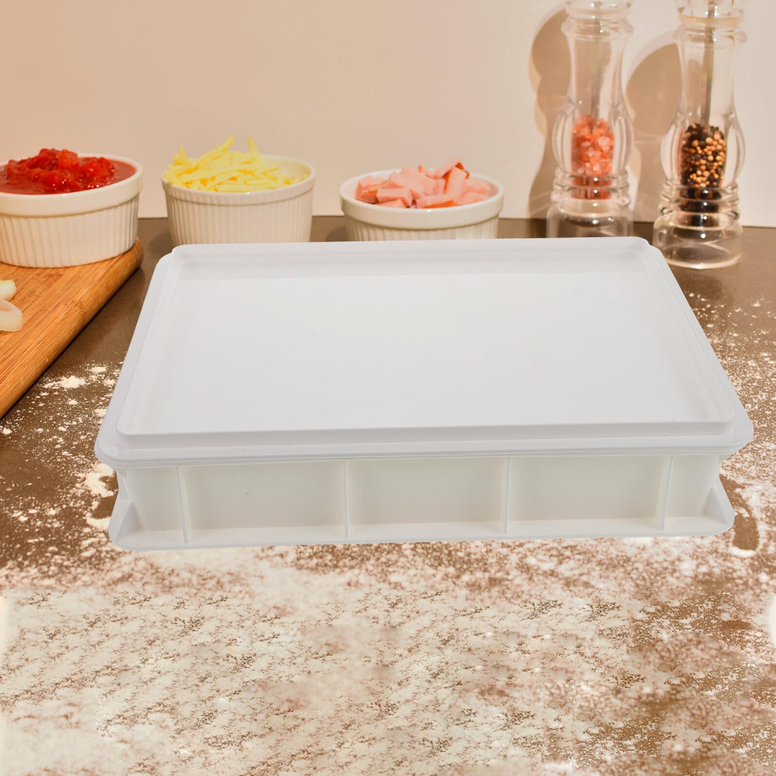Artibetter Contenitore per Lievitazione Impilabile con Coperchio Box per Pizza e Pasta Mantiene Umidità per Panificazione Casalinga e Uso Professionale