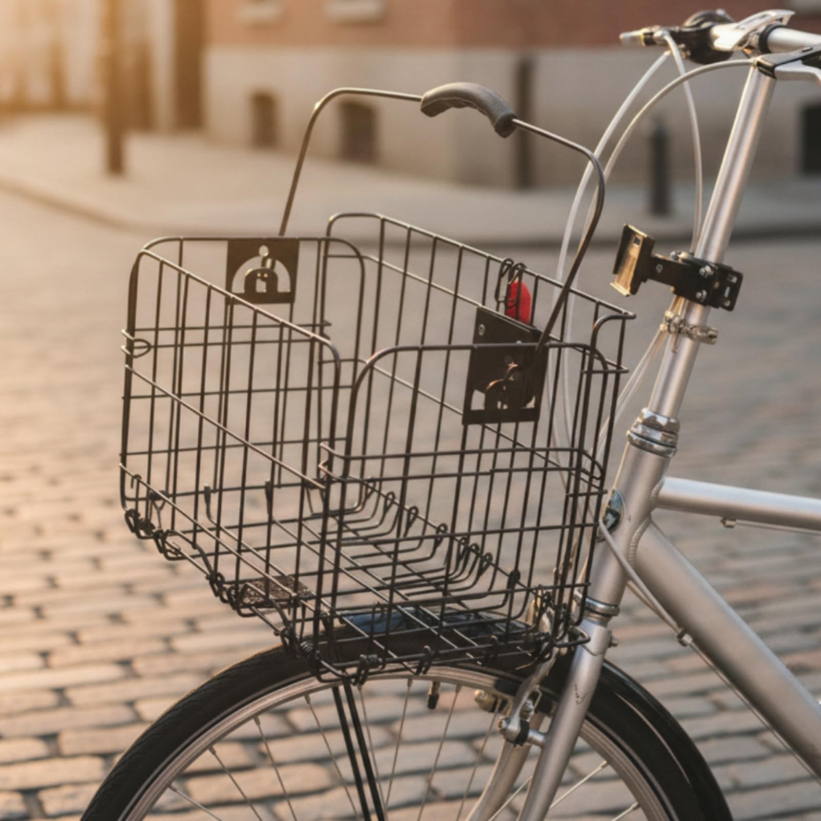 Panier Vélo Pliable Amovible, Modèle Pliable avec Sac Intérieur Et Boîte en Carton