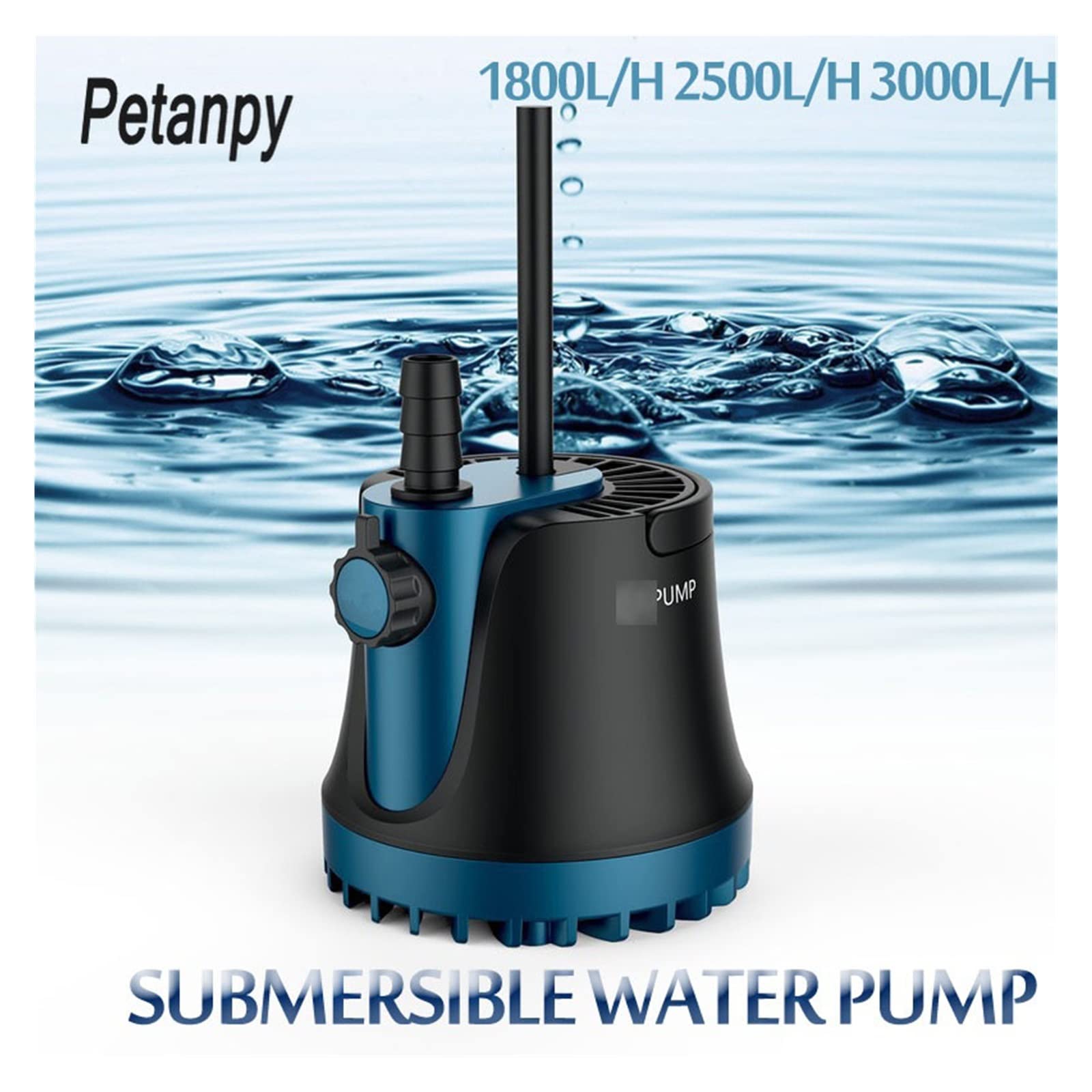 ACICS Bomba de 220V Home Bomba de Agua Sumergible Cascada Sumergible Bomba de Fuente silenciosa Compatible with la Fuente de jardín de Peces de Acuario 220V (Color : 60W)