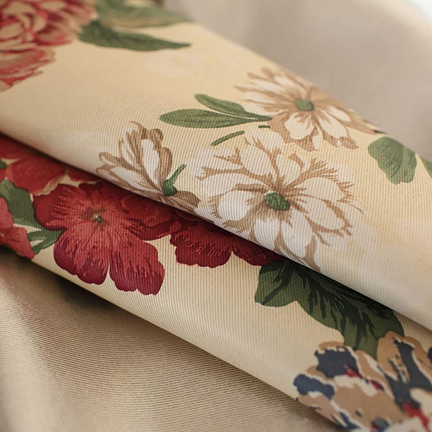 Rideau pour la chambre vintage imprimé floral grand format 200x260cm