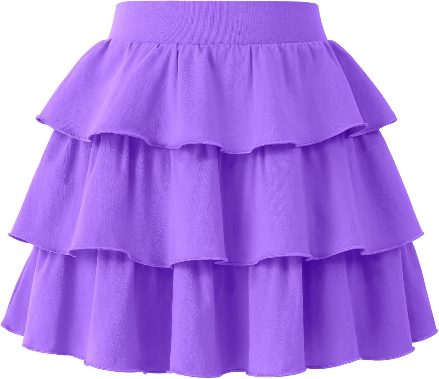 KEREDA Girls Skirt Kids Casual 3-Layer Ruffle Skort School Uniform Skirts for Girls