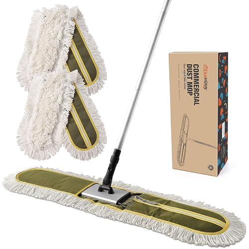 CLEANHOME 36" Commercial Dust Mop for Hardwood, Tiles, Marble Floors, Green