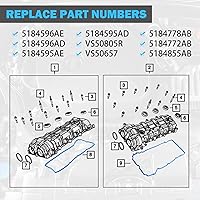 Vista 3 de Juego de juntas de tapa de válvula - Compatible con 3.6L V6 Dodge Journey, Durango, Avenger, Jeep Cherokee, Wrangler, Ram 1500, ProMaster, Chrysler