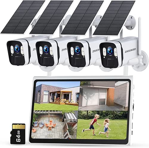Solar Security Cameras Wireless Outdoor: 2.5K/4MP UHD Battery Solar Powered