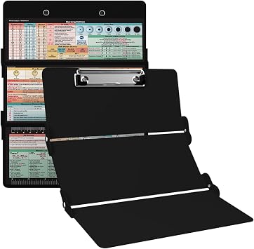 Whitecoat Clipboard Trifold - Nursing Edition Black, Trifold