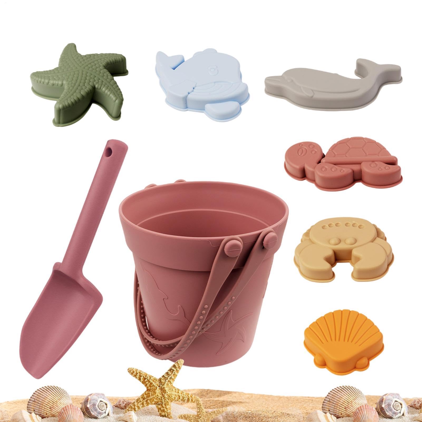 Générique Jeux de Plage Seau Pelle et Moules Animaux en Silicone