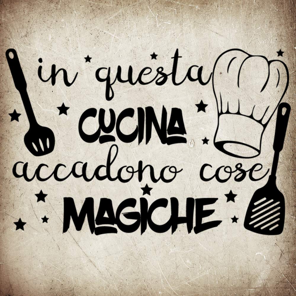 Decorative Wall Sticker with Italian Phrase "IN QUESTA CUCINA" adesivi murali phrasi in italian citazione - Image 2