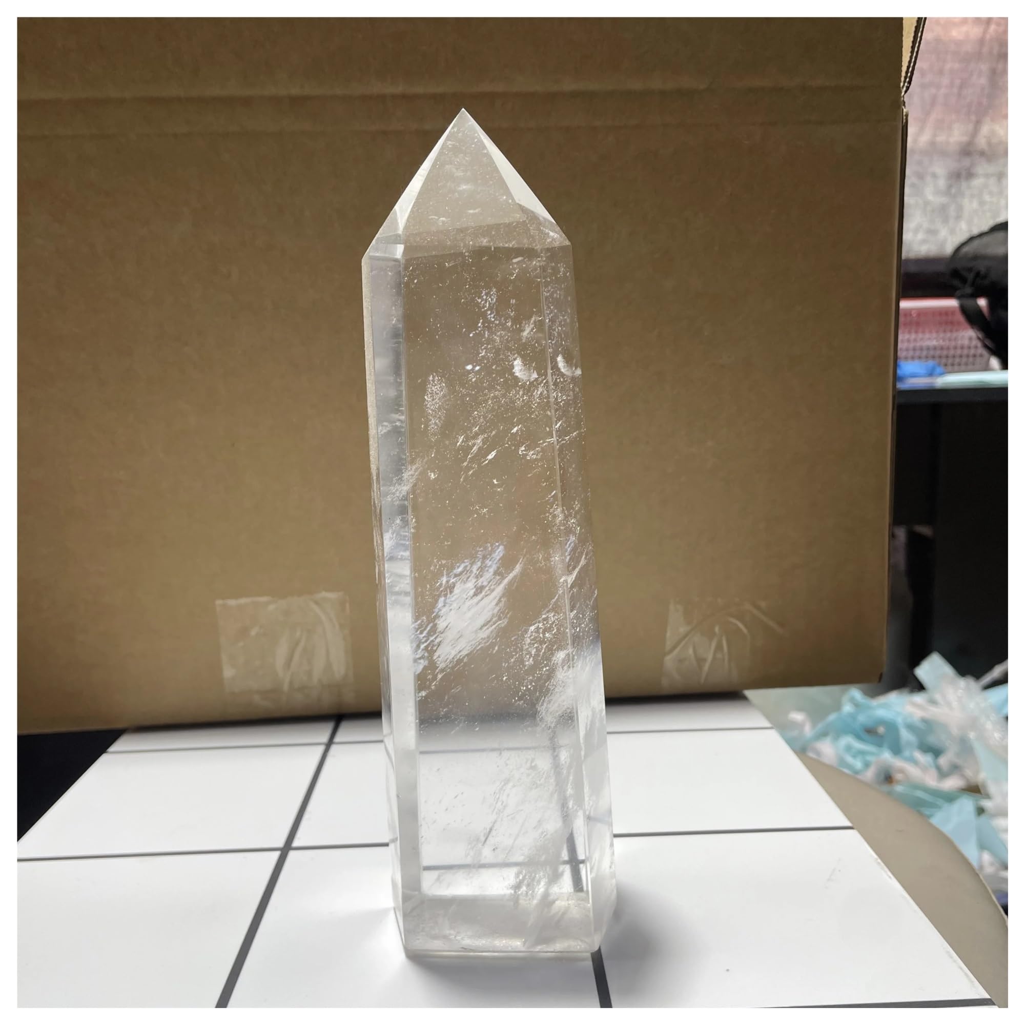 QWZTAEOZA 1pcs 1300-1500g Big Size Clear Melting Stone Quartz Crystal