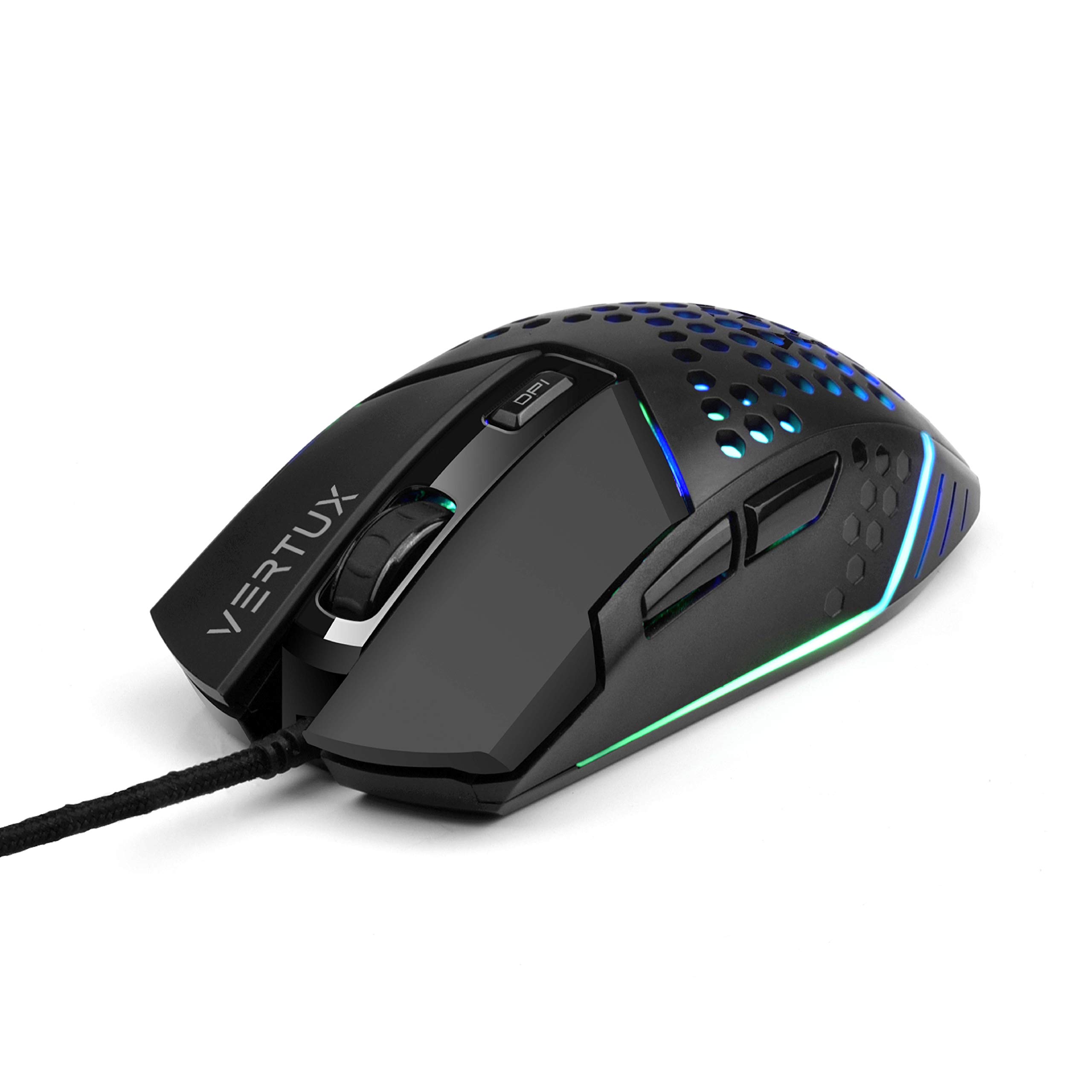 Vertux Katana, 6 tuşlu altıgen kabuk, kablolu RGB oyun faresi