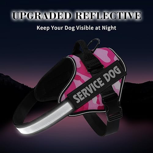 Miniatura 8 de MUMUPET - Arnés para perro guía, fácil de poner y quitar, arnés de chaleco para mascotas, reflectante 3M, transpirable y fácil de ajustar, con mango